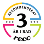rekommenderad takfirma i Sverige tredje år i rad, det står rekommenderat tre år i rad